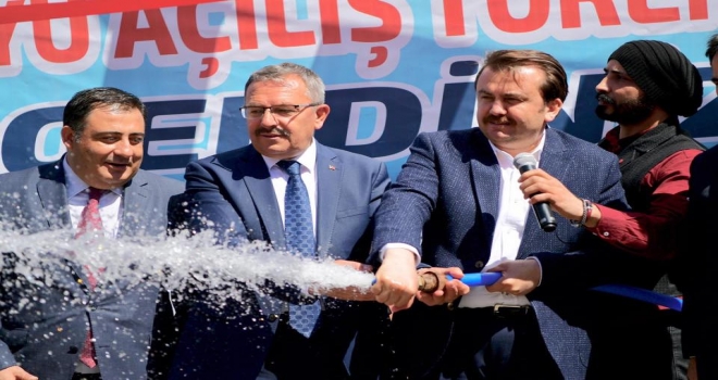 GÖKSUN İÇME SUYU HATTI AÇILIŞI YAPILDI
