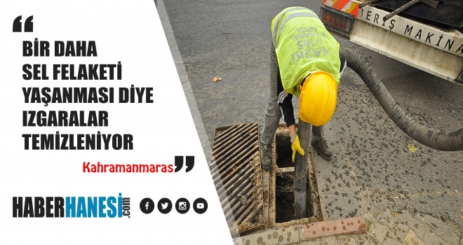 YAĞMUR SUYU IZGARALARI TEMİZLENİYOR