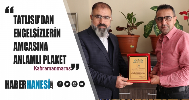 Tatlı Su Termal Otel’den Engelli Dostu Kadir Gülmez’e Teşekkür Plaketi