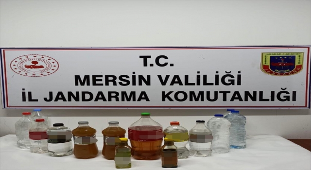 Mersin’de 7 litre sahte içki ve 18 litre etil alkol ele geçirildi