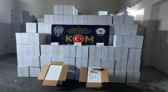 Adana’da gümrük kaçağı 20 milyon 526 bin makaron ele geçirildi