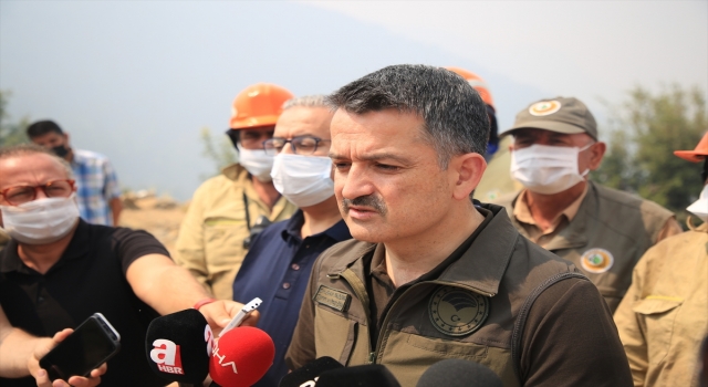 Tarım ve Orman Bakanı Pakdemirli, Mersin ve Hatay’daki orman yangınlarıyla ilgili konuştu: