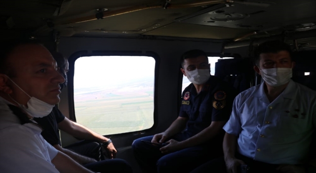 Kahramanmaraş’ta polis ve jandarma ekipleri helikopter destekli trafik denetimi gerçekleştirdi