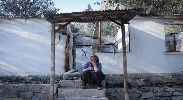 Osmaniye’deki orman yangınında evleri zarar gören vatandaşlar gözyaşlarını tutamadı