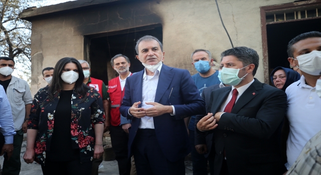 AK Parti’li Ömer Çelik’ten Adana Aladağ’daki orman yangınında zarar gören alanlarda inceleme: