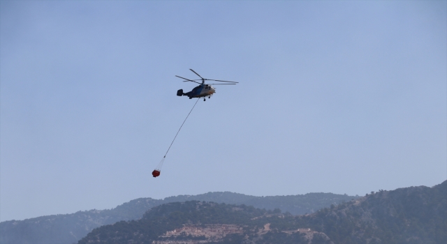 Isparta’da çıkan orman yangınına havadan ve karadan müdahale ediliyor