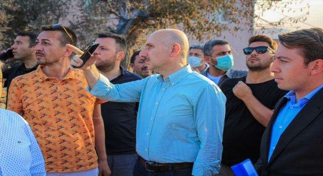 Ulaştırma ve Altyapı Bakanı Adil Karaismailoğlu, Akseki’de yanan alanları inceledi