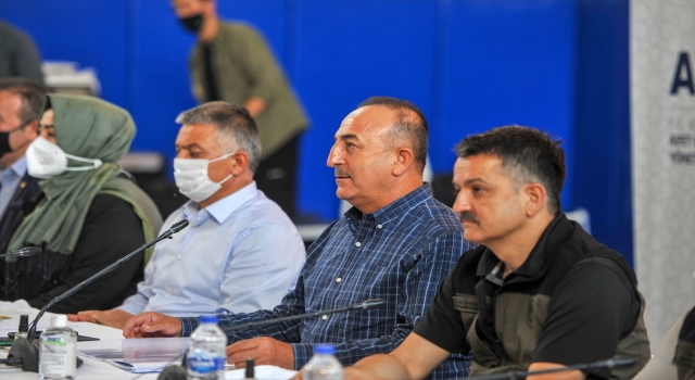 Bakanlar Çavuşoğlu ve Pakdemirli, Manavgat’ta koordinasyon toplantısına katıldı