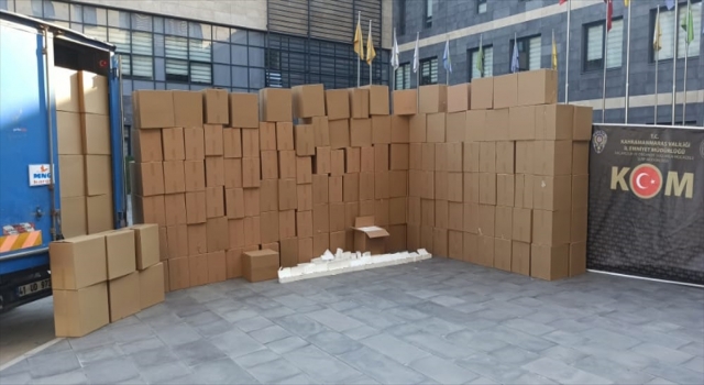 Kahramanmaraş’ta 2,5 milyon kaçak makaron yakalandı