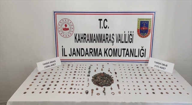 Kahramanmaraş’ta 1006 sikke ile 137 tarihi obje ele geçirildi