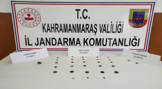 Kahramanmaraş’ta tarihi sikke, yüzük ve obje ele geçirildi