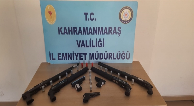 Kahramanmaraş’ta polis denetimlerinde 14 silah ele geçirildi