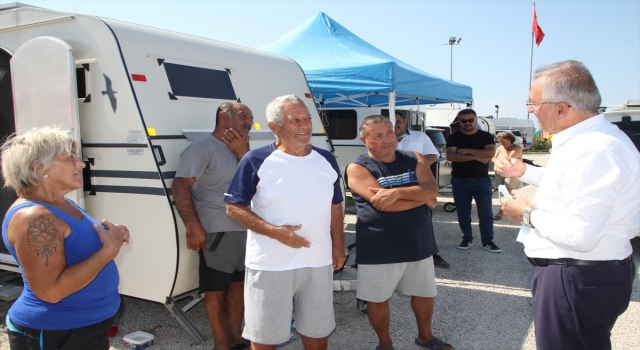 Serik’te halk plajında yapılan düzenleme ile karavan park alanı oluşturuldu