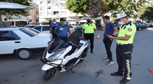 Kumluca’da motosiklet sürücülerine yönelik denetim yapıldı