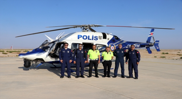 Hatay’da helikopter destekli trafik denetimi yapıldı