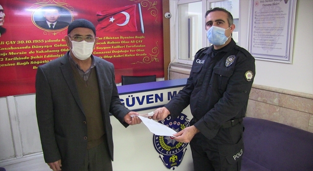 Kahramanmaraş’ta bir kişi yolda bulduğu 18 bin lirayı polise teslim etti
