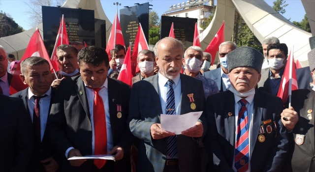Osmaniye’de gaziler ve şehit aileleri İYİ Parti’li Türkkan’ı kınadı