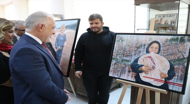 Hatay’da Türk Kızılayın ”Göç ve Çocuk” konulu resim sergisi açıldı
