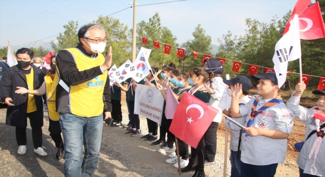 Türkiye Kore Dostluk Ormanı için ilk fidanlar toprakla buluştu