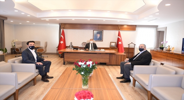 Adana Valisi Elban, AA Adana Bölge Müdürü Firik’i kabul etti