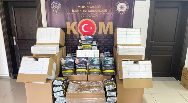 Mersin’de kaçak 245 bin makaron ve 44 kilogram tütün ele geçirildi