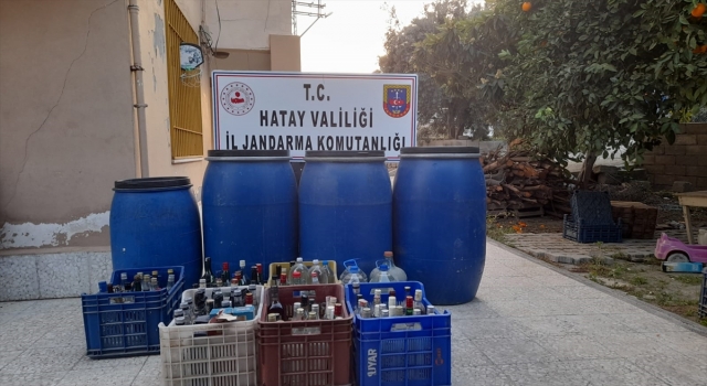 Hatay’da 1715 litre sahte içki ele geçirildi