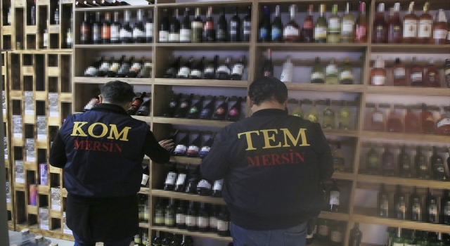 Mersin polisinden yılbaşı öncesi sahte ve kaçak içki denetimi