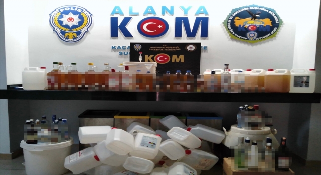 Alanya’da sahte içki operasyonunda bir kişi tutuklandı