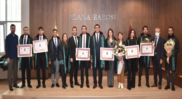 Adana’da stajını tamamlayan 7 avukat ruhsatlarını aldı