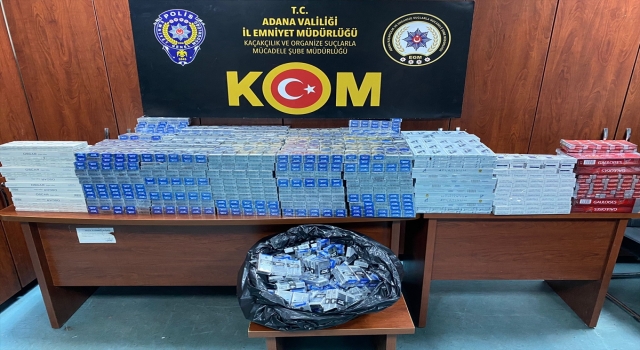 Adana’da 2 yolcu otobüsünde kaçak ürünler ele geçirildi