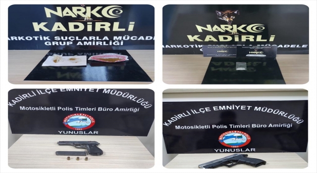 Kadirli’de narkotik ve asayiş uygulamalarında yakalanan 4 zanlı tutuklandı