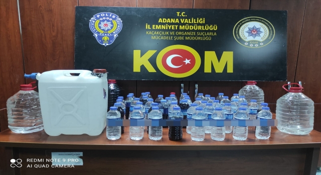 Adana’da sahte içki operasyonunda 2 zanlı yakalandı