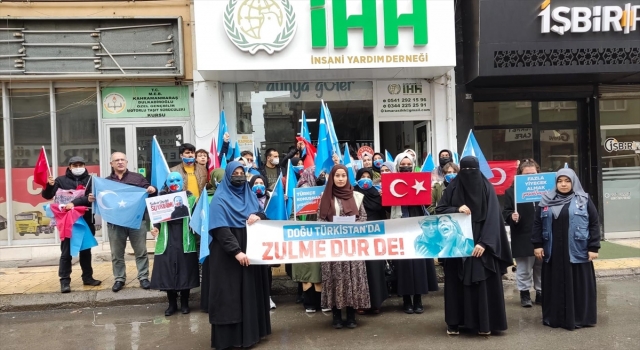 Şanlıurfa, Kahramanmaraş ve Malatya’da Doğu Türkistanlı kadınlar için basın açıklaması