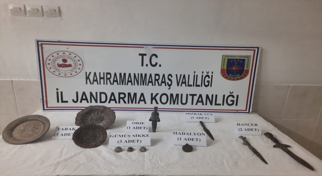 Kahramanmaraş’ta tarihi eser olduğu değerlendirilen 11 obje ele geçirildi