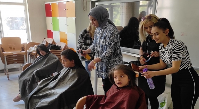 Afşin’de özel öğrencilerin saç tıraşı ve bakımı yapıldı