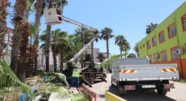 Mersin’de okul bahçelerinde çevre düzeni çalışması yapıldı