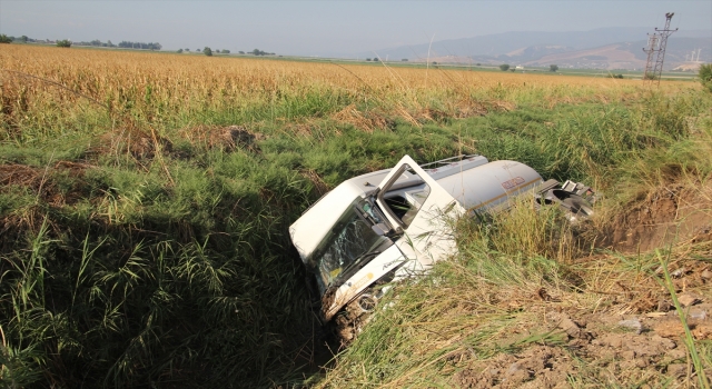 Hatay’da devrilen tankerin sürücüsü yaralandı