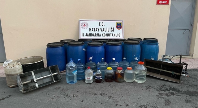 Hatay’da 1750 litre sahte içki ele geçirildi