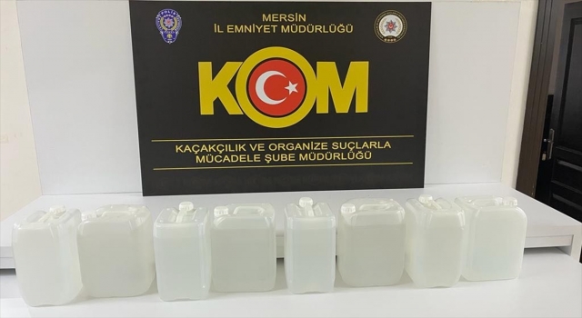Mersin’de 1 milyon makaron ve 40 litre etil alkol ele geçirildi