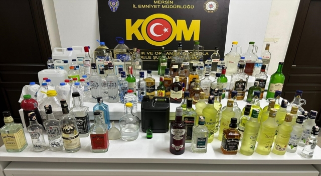 Mersin’de 69,5 litre sahte içki ile 12 litre kaçak etil alkol ele geçirildi