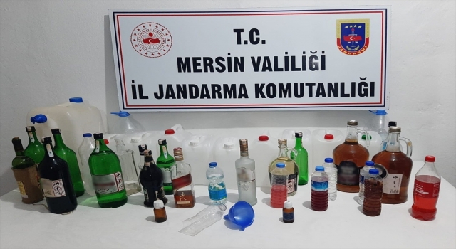Mersin’de 95 litre sahte içki ele geçirildi