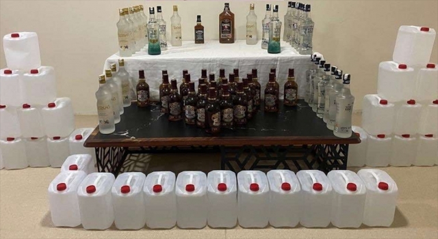 Mersin’de 1500 litre sahte içki ele geçirildi
