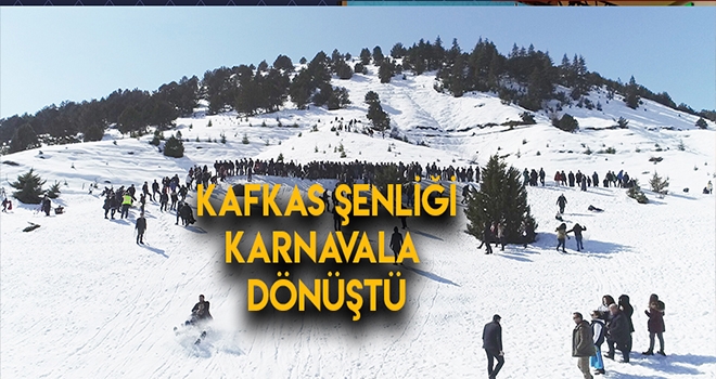 KAFKAS GENÇLİK VE KAR FESTİVALİ RENKLİ GÖRÜNTÜLERE SAHNE OLDU