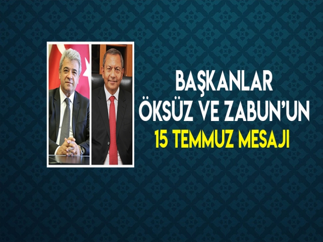 KMTSO BAŞKANLARINDAN 15 TEMMUZ MESAJI