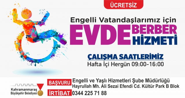 Büyükşehirden Evde Berber Hizmeti