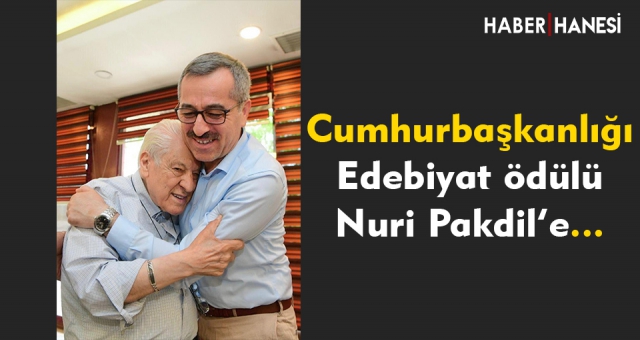 Cumhurbaşkanlığı Edebiyat Ödülü Pakdil’e