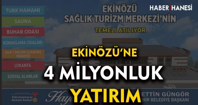 Ekinözü’ne 4 milyonluk yatırım