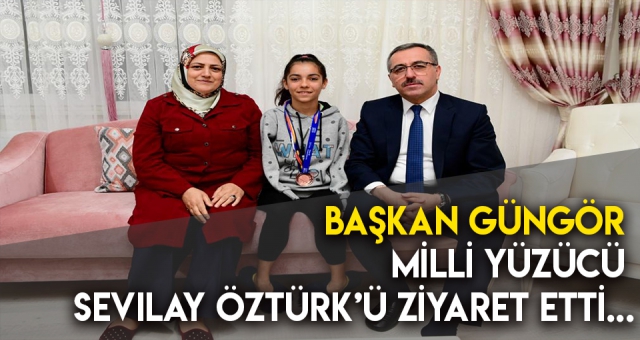 Güngör Milli Yüzücüyü Ziyaret Etti