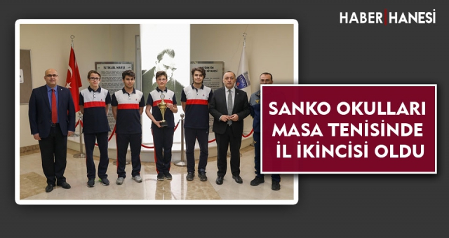 SANKO OKULLARI MASA TENİSİNDE İL İKİNCİSİ OLDU