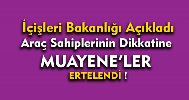 Araç Sahiplerinin Dikkatine !
